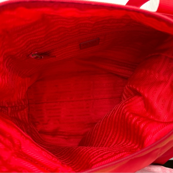 Prada - Authentic - Red Nylon Tote Bag - Picture 7 of 16